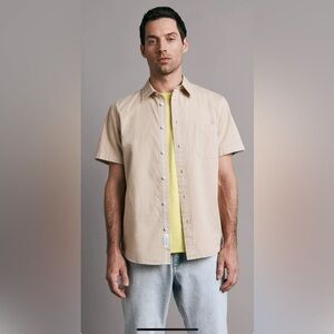 Rag & Bone Men's Gus Solid Short Sleeve Button-Up Shirt